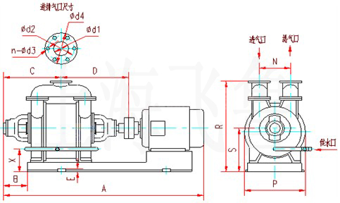 SK-6��SK-12��SK-20��SK-30��SK��42ˮ�h(hu��n)ʽ��ձü����s�C���μ����b�ߴ�D